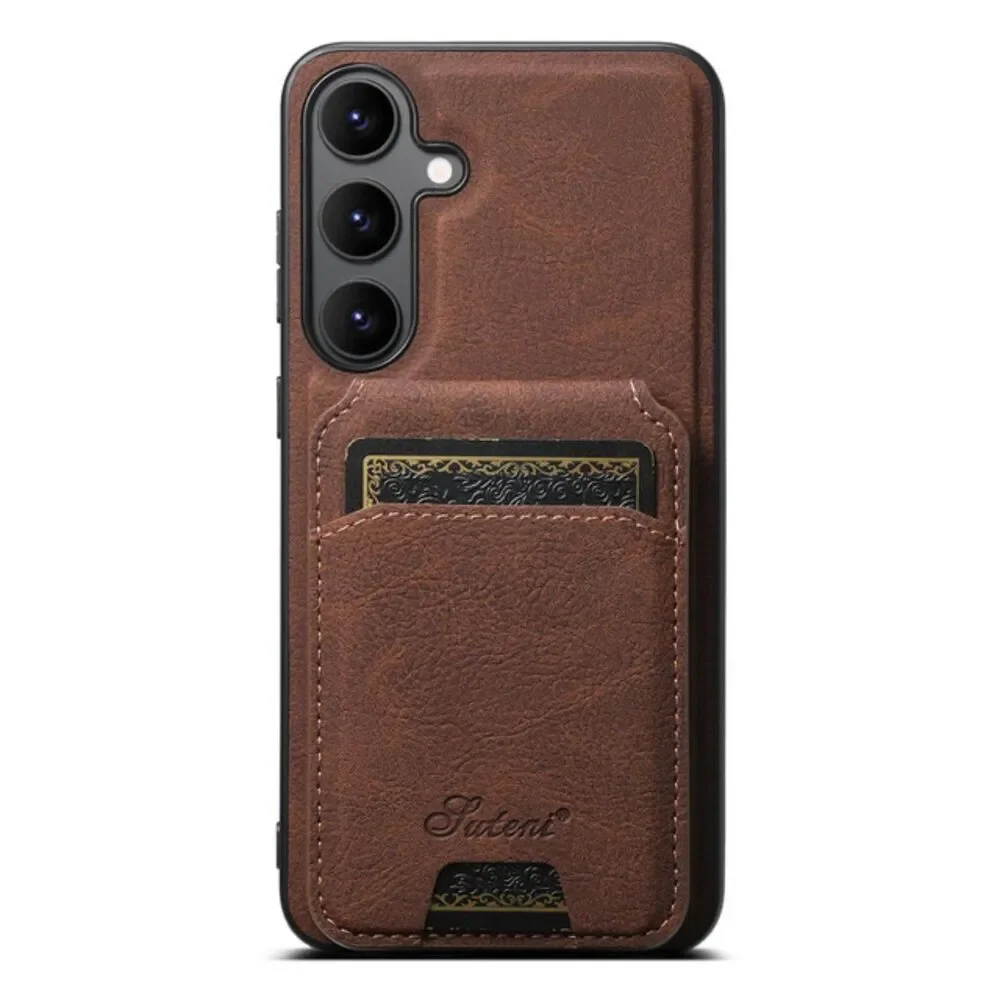 Caseles Samsung Galaxy S25 Plus Leather Detachable Wallet Phone Case Brown NIB